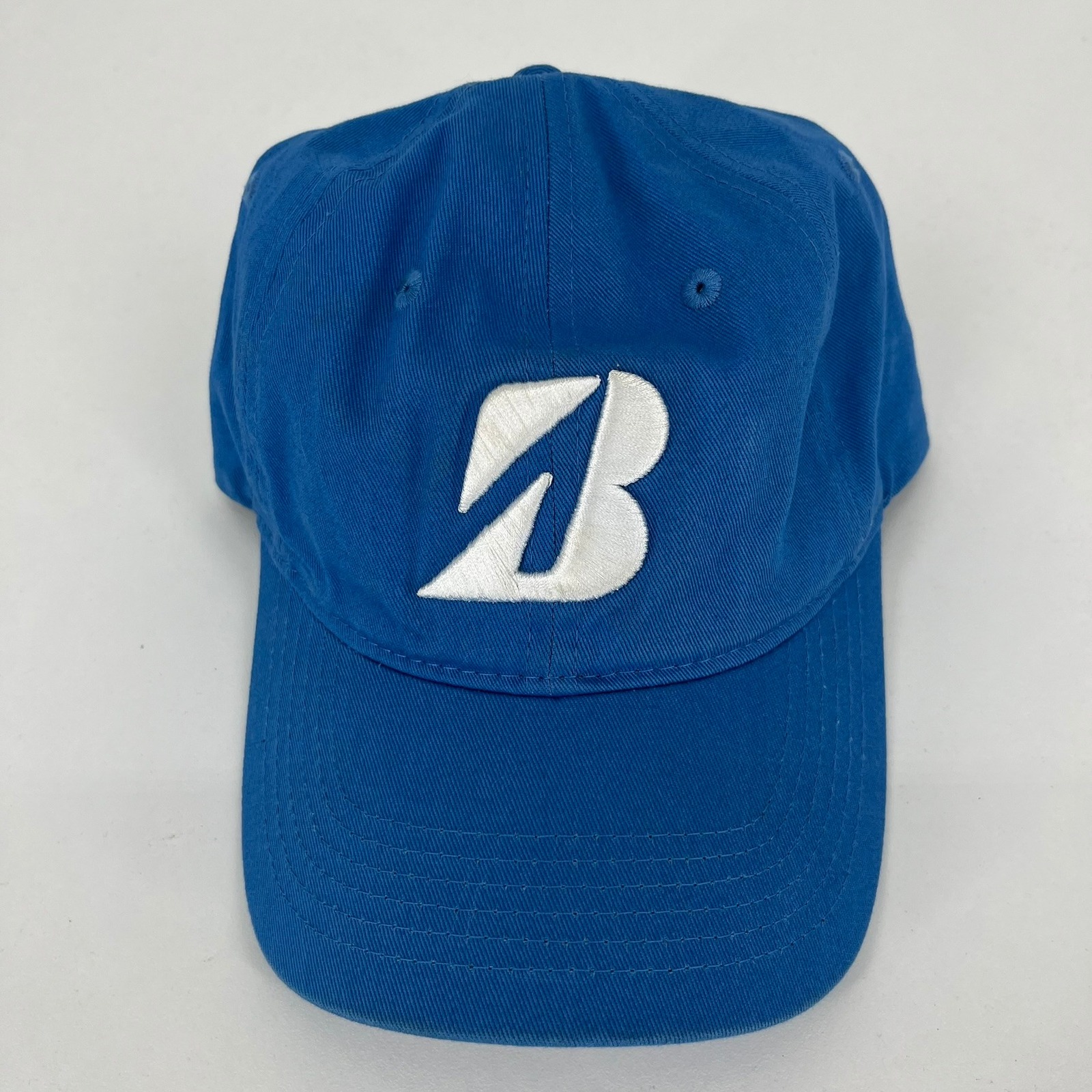 Bridgestone Golf Hat Mens Blue Adjustable Strapback Embroidered Logo Cotton Cap